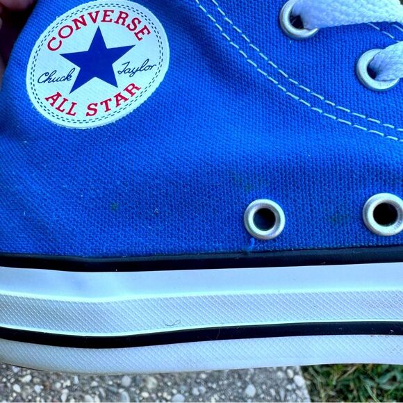 Converse Blue All Star Chuck Taylor High Tops Size Youth Size 3 - Picture 2 of 10